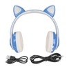 LXB39C Kids Headphone Bluetooth 5.0 Foldable Wireless Glowing Music Cat