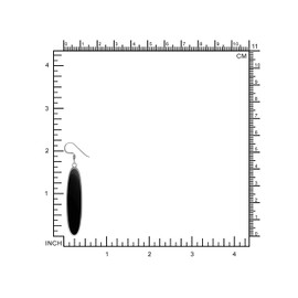 Silvershake Natural 40x8 mm Black Onyx Inlay 925 Sterling Silver Dangle Hook Long Slim Earrings