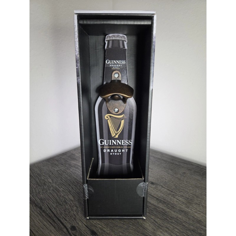 Guinness Draught Stout Wooden Bottle Opener Cap Catcher