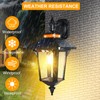 2 Pack Solar Wall Lantern Lights Outdoor with 3 Lighting