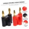 LIFKOME 10pcs Gold Plated Dual Banana Plug Audio Connector for