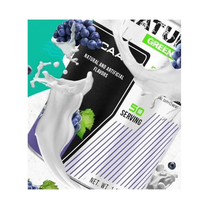 Bcaas Aminoácidos Green 500g 50 Servicios Sabores