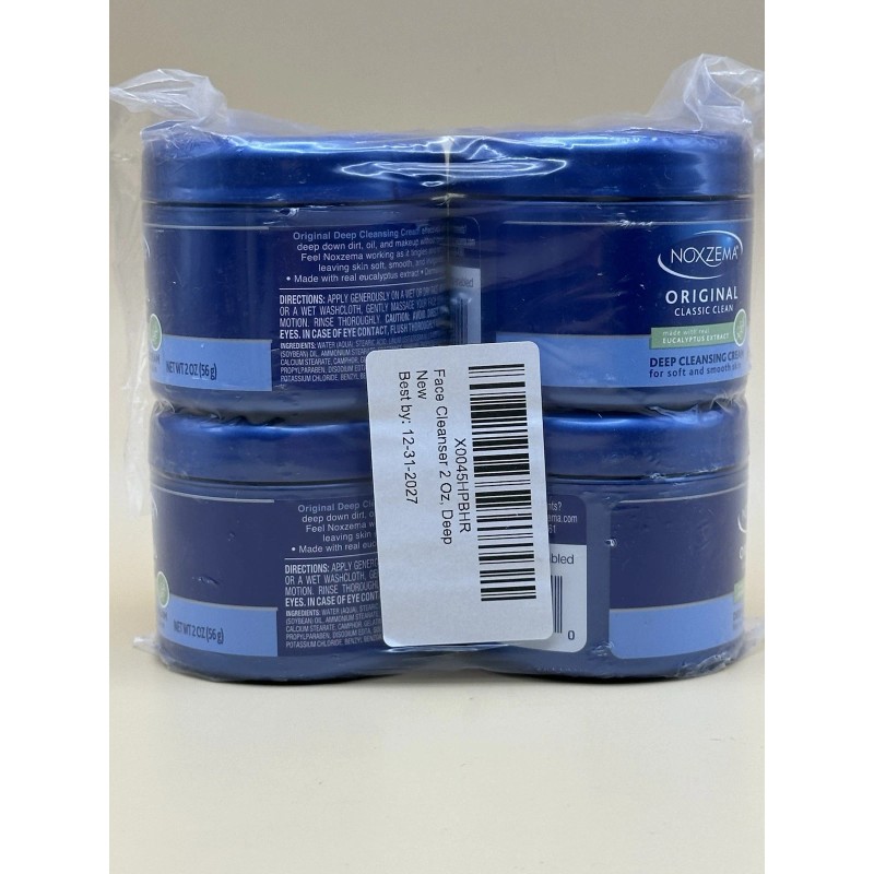 Noxzema Classic Clean Cleanser, Original Deep Cleansing, 2 oz W/Sponge.