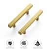 Ravinte 20 Pack 5 inch Square Cabinet Pulls Brushed Brass