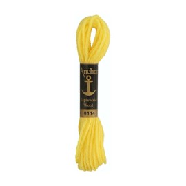Anchor 4238000-08114 Embroidery Thread, 100% Wool, Light Yellow, 10 m