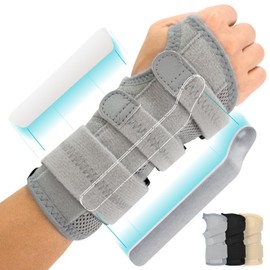 Vive Carpal Tunnel Wrist Brace with Splint for Left or Right Hand - Adjustable Night Wrist Support Splint Immobilizer for Men & Women - Cockup Brace for Arthritis, Tendonitis, Sprain, Injuries & Pain