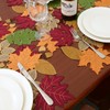 Simhomsen Embroidered Fall Autumn Thanksgiving Multi-Color Leaves Table Runner (14