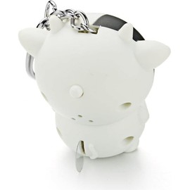 Llavero de vaca con llavero de vaca con linterna de sonido, diseño de llave de animales, mini juguetes divertidos para niños, Como se muestra, 1.77*1.77inch/4.5*4.5cm