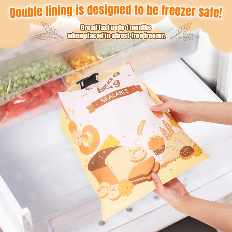 OUTXE 2 Pack Bread Bag - Fully Sealable Reusable Sourdough