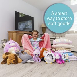 EMMandSOPHIE Stuffed Animal Storage Bean Bag Chair - Kids & Teens