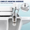 Universal Zinc Alloy Toilet Seat Hinge Replacement Set with Adjustable
