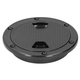 Deck Plate 4" Boat Deck Plate ABS Round Inspection Hatch Marine Accessories Black Boat Accessories