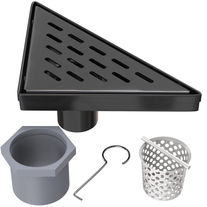Hydroware Triangle Shower Drain - Stainless Steel Triangular Shower Floor