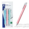 STAEDTLER Vinyl Eraser Holder (3-Pack): Retractable Erasers for Pencils, Soft