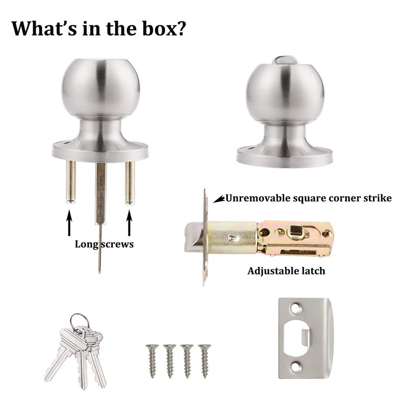 Gobrico Ball Keyed Alike Entry Entrane Knobs with Same Key