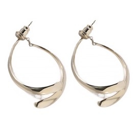 Baluue 1 Pair Cross Curved Dangle Drop Earrings for Women Fashionable Ear Jewelry for Parties Weddings and Casual Outfits Hypoallergenic Design