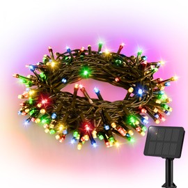 Etopgo Solar String Lights Outdoor Garden, 16FT 50LED Solar Fairy Lights Waterproof 8 Modes Outdoor Light for Tree,Patio,Garden,Yard,Home,Wedding,Party ﻿