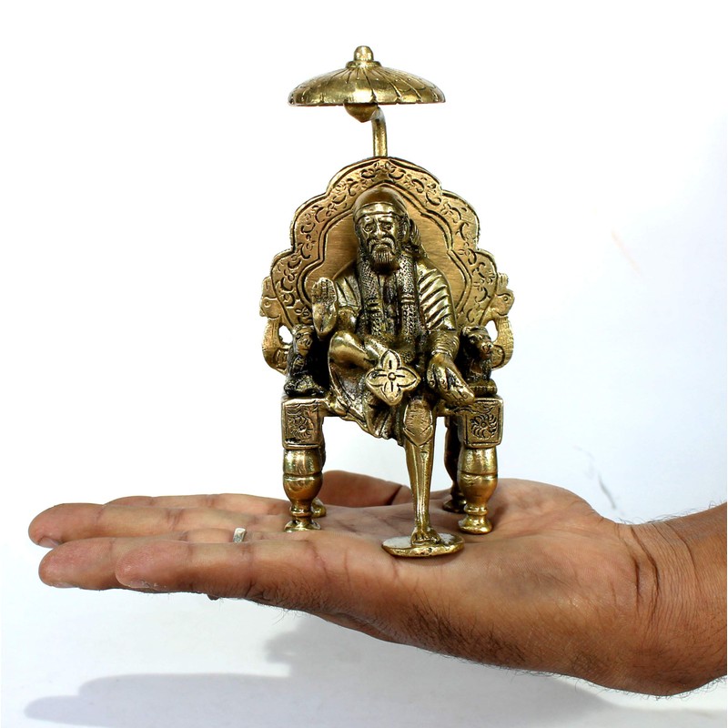 eSplanade - 6" Premium Brass Statue/Idol Shirdi Sai Baba with
