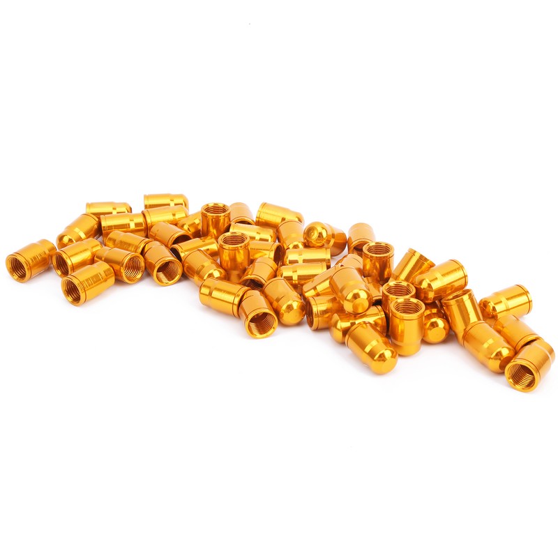 GUB 50Pcs Aluminium Alloy Schrader Valve Cap Bicycle Tyre Nozzle