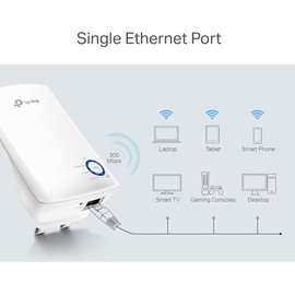 TP-Link WiFi Extender, WiFi Booster, WiFi Range Extender Repeater, Internet Booster with Ethernet Port, Expand Wider WiFi Coverage, App Control Easy Plug-in, UK Plug (TL-WA850RE)
