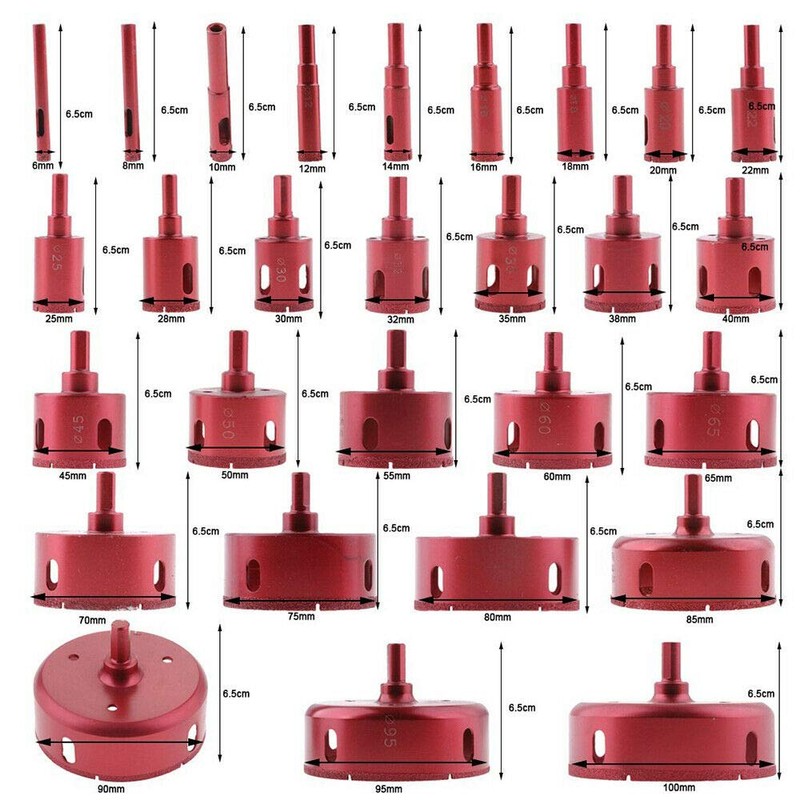Diamond Drill Bits, POWERTOOL Coated Core Diamond Hole Saw Cutter