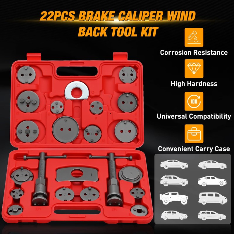 GOOACC 8PCS Drum Brake Tool Kit & 22PCS Disc Brake