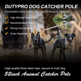 Dutypro Animal Catch Pole, Dog Catcher 4ft Stainless Steel(10.5" Opening)