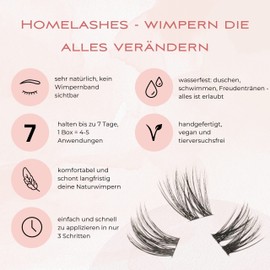 BeautyU® HomeLashes Mascara Look I Eyelash Fans for Eyelash Extensions at Home I 48 Compartments in 3 Different Lengths I Artificial Silk Eyelashes I Suitable for Sleeping