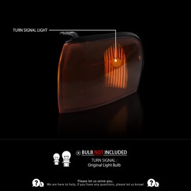 Autozensation Compatible with Subaru Impreza 2.5 WRX 1995-2001, Smoke Amber Lens Corner Lights, L+R Pair Assembly