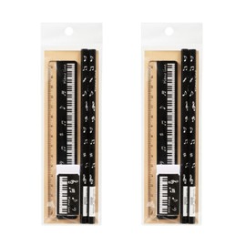 Music Note Pencil Eraser Ruler Set of 3 Pieces Set of 2 Piano Pattern