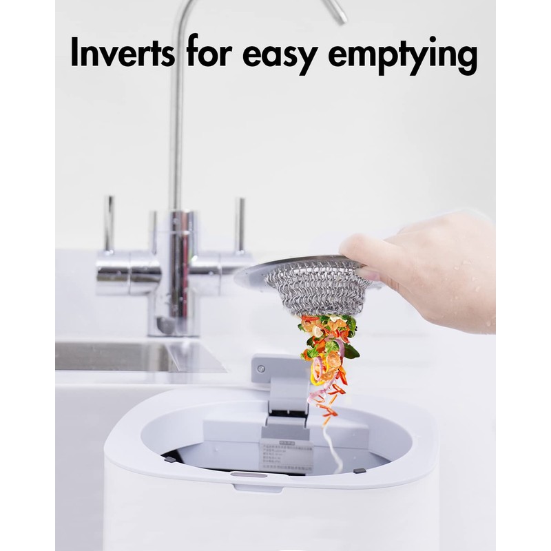 Sink Drain Strainer, Reversible Easy Clean Mesh Sink Strainer with