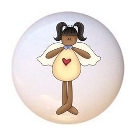 Angel Design #002 from Angel Antics II Country Angels Collection - DECORATIVE Glossy CERAMIC Cupboard Cabinet PULLS Dresser Drawer KNOBS