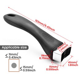 Sartenes de mango largo a prueba de escaldado, mango de repuesto para tapa de olla con tornillo, accesorio de cocina