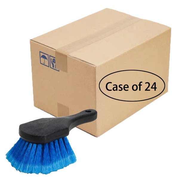 CarCarez Heavy Duty Car Wash Brush 9" Handle 2" Stiff