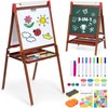 Kids Easel Kids Wooden Easel with Paper Roll - Adjustable
