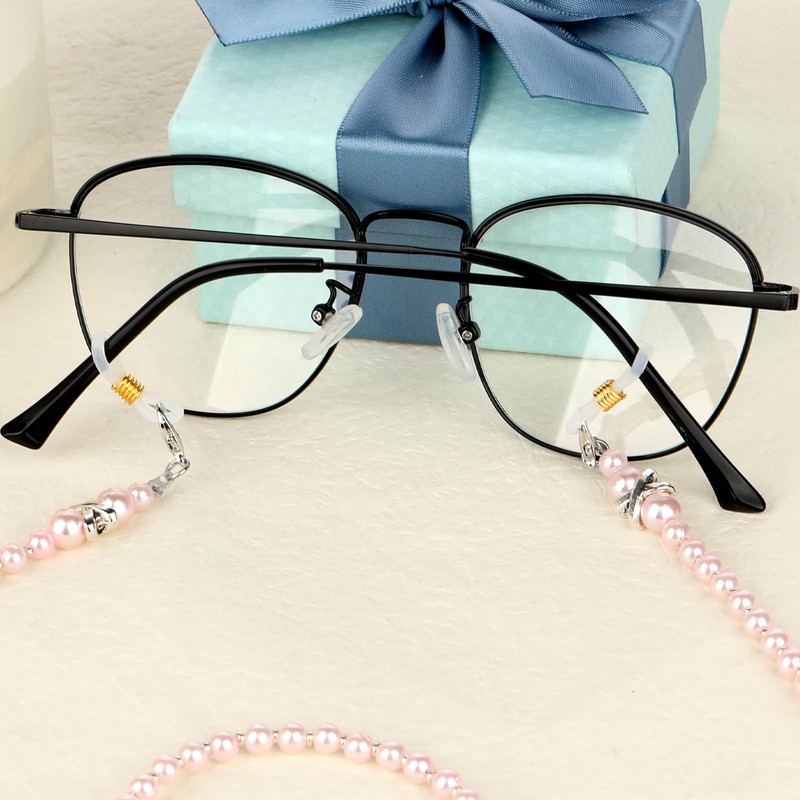 Giantree 40 Pack Eyeglass Chain Connector, Adjustable Anti-Slip Silicone Eyeglass