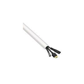 Does Not Apply  Cord Cover 39 Inch One-Piece Half Round Cable Raceway, Paintable Medium White
