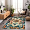 Area Rug 5x7 Rug Geometric Western Aztec Tribal Southwestern Orange