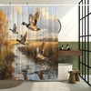 Mallard Duck Shower Curtain Flying Ducks Wildlife Scene Hunting Country