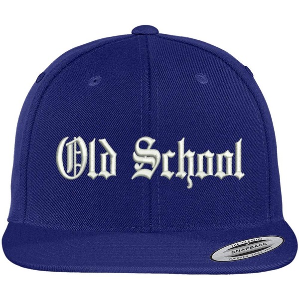 Trendy Apparel Shop Old School Old English Embroidered Flat Brim