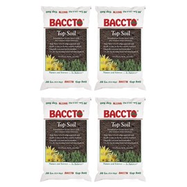 Michigan Peat 50 Pound Baccto Top Soil for Lawns, Gardens, and Raised Planting Beds with Reed Sedge, Peat, and Sand, (4 Pack)