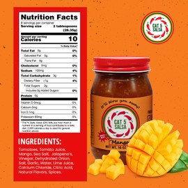 Cat 5 Salsa - Mango - 1 Pack: Taste the American Crafted Flavor! Fresh Ingredients, Addictively Delicious, Gourmet Recipe Salsa -Experience Unrivaled Taste Sensations with Cat 5 Salsa