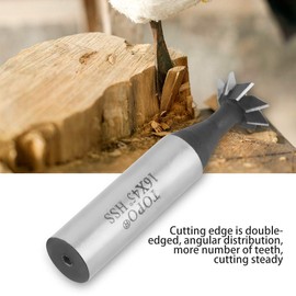 HSS End Mill 60 Degree, Dovetail Cutter 10-25 mm Dovetail Cutter 45° 60° Degree HSS Cylinder Shank Dovetail Slot Mill End Mill CNC Bit for Steel Metal Processing