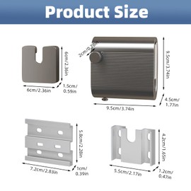 Aartner 4.2M Retractable Washing Line, Wall Mounted Clothes Line Outdoor Indoor, Adjustable ABS Space Aluminum Washing Line for Bedroom, Balcony, Bathroom, Living room (Gunmetal Grey)