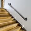 Dolibest 35 Inch Wall Mount Metal Handrail, Staircase Step Handrail,