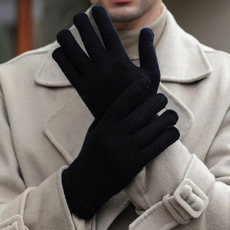 SILEDGN 6 Pairs Winter Gloves for Women Men's Warm Knit