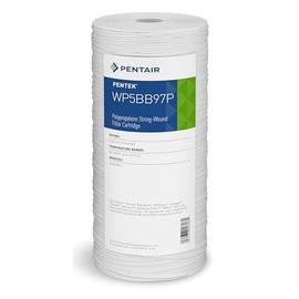Pentair Pentek WP5BB97P Big Blue Sediment Water Filter, 10-Inch, Whole House Polypropylene String-Wound Filter Cartridge, 10" x 4.5", 5 Micron