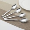 Qskely Cucharas de postre de acero inoxidable de 12 piezas,