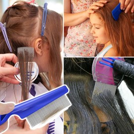 ZRGR Lice Comb, Set of 5 (Suitable for All Hair Types and Lengths), 0.004 - 0.02 inches (0.1 - 0.5 mm), Extra Fine Comb for Children and Adults, Exterminates Head Lice and Eggs, Lice Removal, Knitting