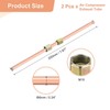 uxcell 2Pcs Air Compressor Exhaust Tube, 3/8" Thread Dia 8"